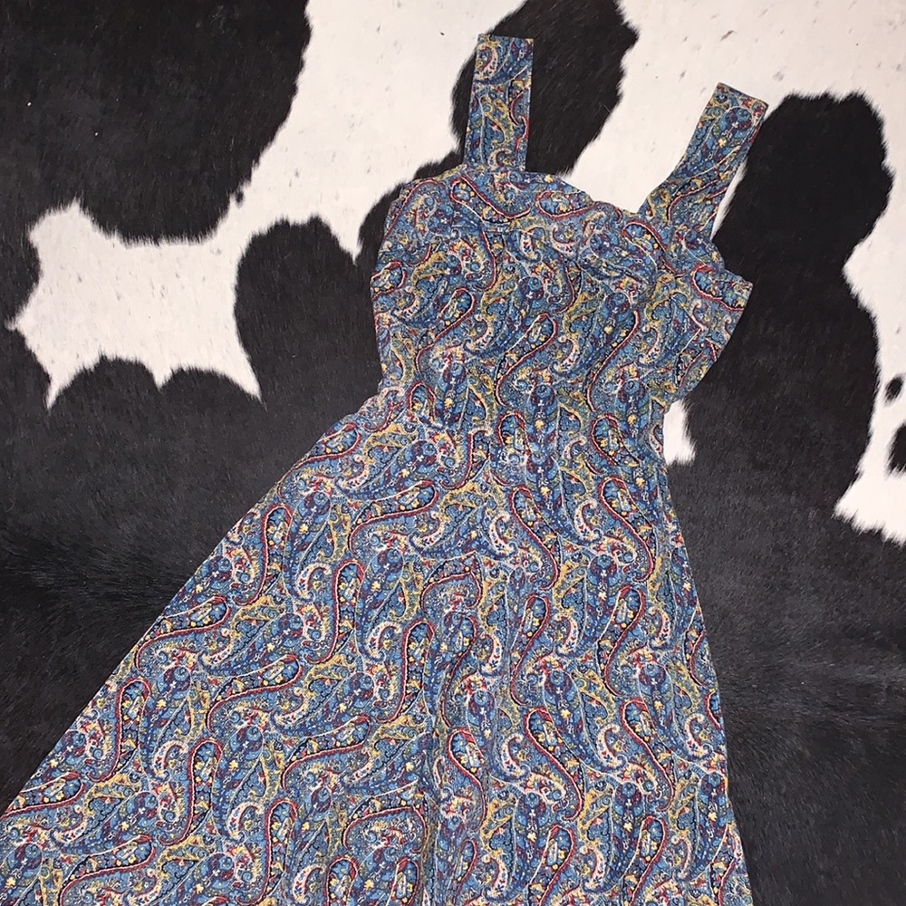 Vintage 1970’s paisley dress, xs fit - Picture 12 of 12